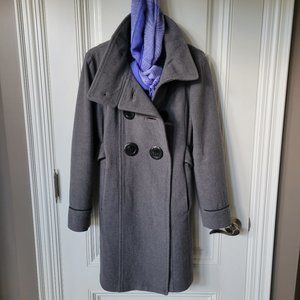 Soia & Kyo Grey Wool Blend Coat